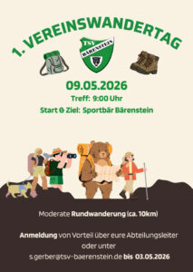 1. Vereinswandertag des TSV Bärenstein