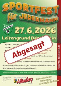 Sportfest 2026 des TSV Bärenstein