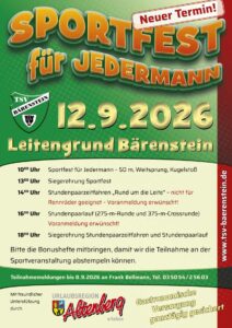 Sportfest 2026 des TSV Bärenstein