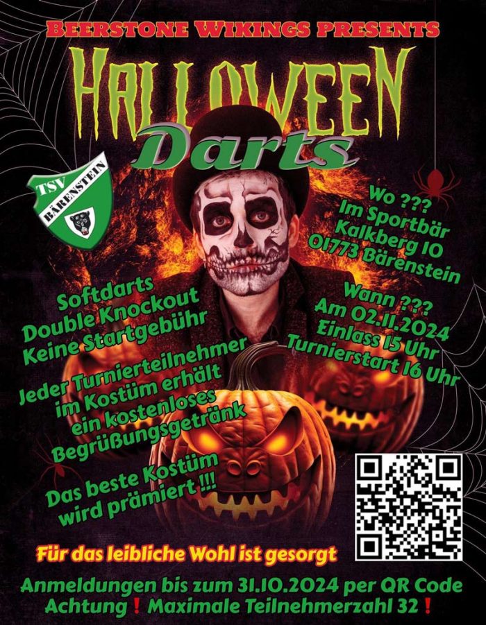 Darts Turnier im Bärensteiner Sportbär am 2.11.2024