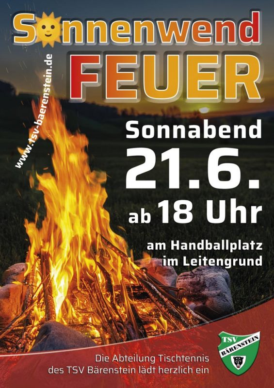 Sonnenwendfeier 2025 des TSV Bärenstein